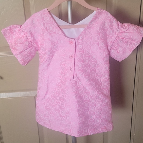 Janie and Jack floral Ruffle Sleeve Jacquard dress - Picture 2 of 3